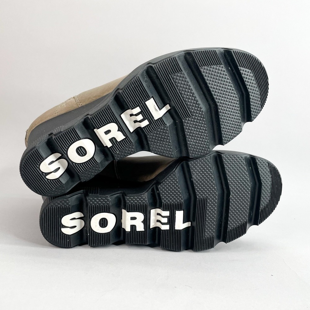 Sorel Boots Womens 7 Joan Uptown Zip Wedge Booties Distressed Gray Leather Heels - Picture 11 of 12
